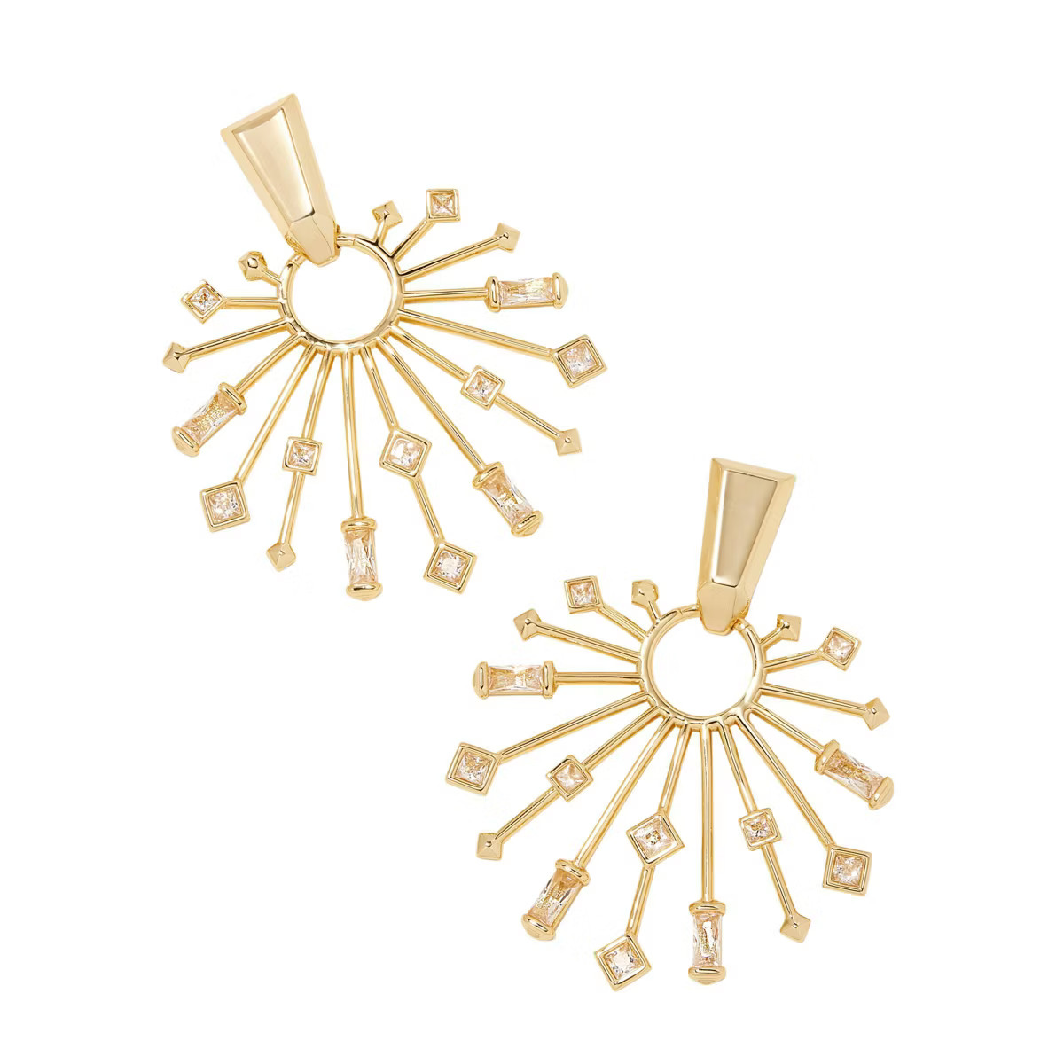 Kendra Scott Jessa Mix Crystal 14K Gold Over Brass Statement Earrings | Target