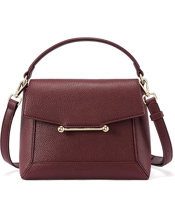 BOSTANTEN Small Crossbody Bags for Women Trendy Top Handle Shoulder Purse Vegan Leather Handbags ... | Amazon (US)