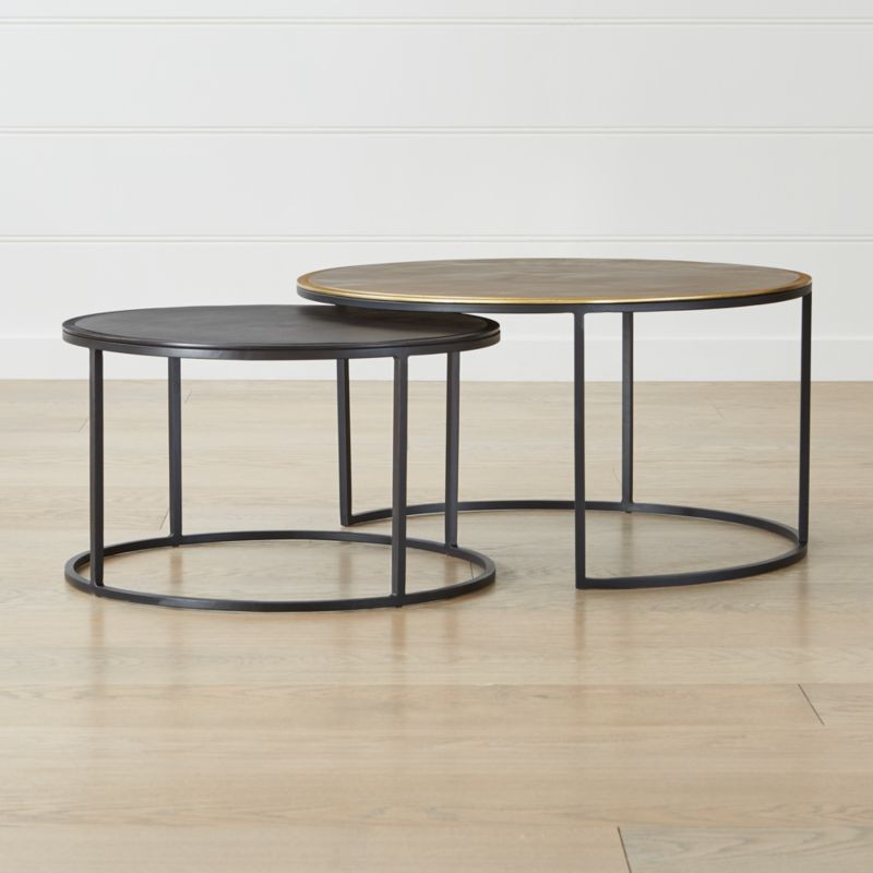 Knurl Nesting Coffee Tables Set of Two + Reviews | Crate and Barrel | Crate & Barrel