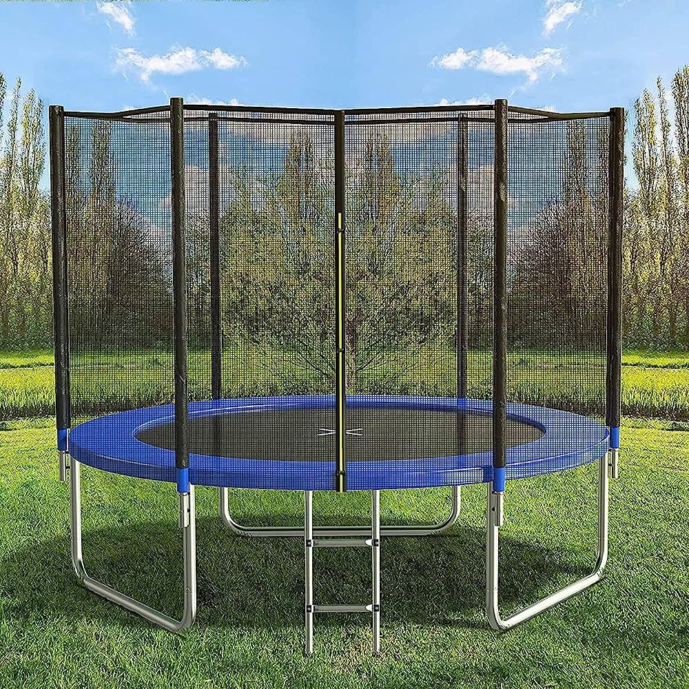 AOTOB 8FT 10FT 12FT 14 FT 15FT Trampoline with Safety Enclosure Net，Outdoor Trampoline with Bas... | Amazon (US)