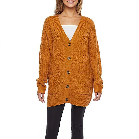 Arizona Juniors Womens V Neck Long Sleeve Cardigan | JCPenney