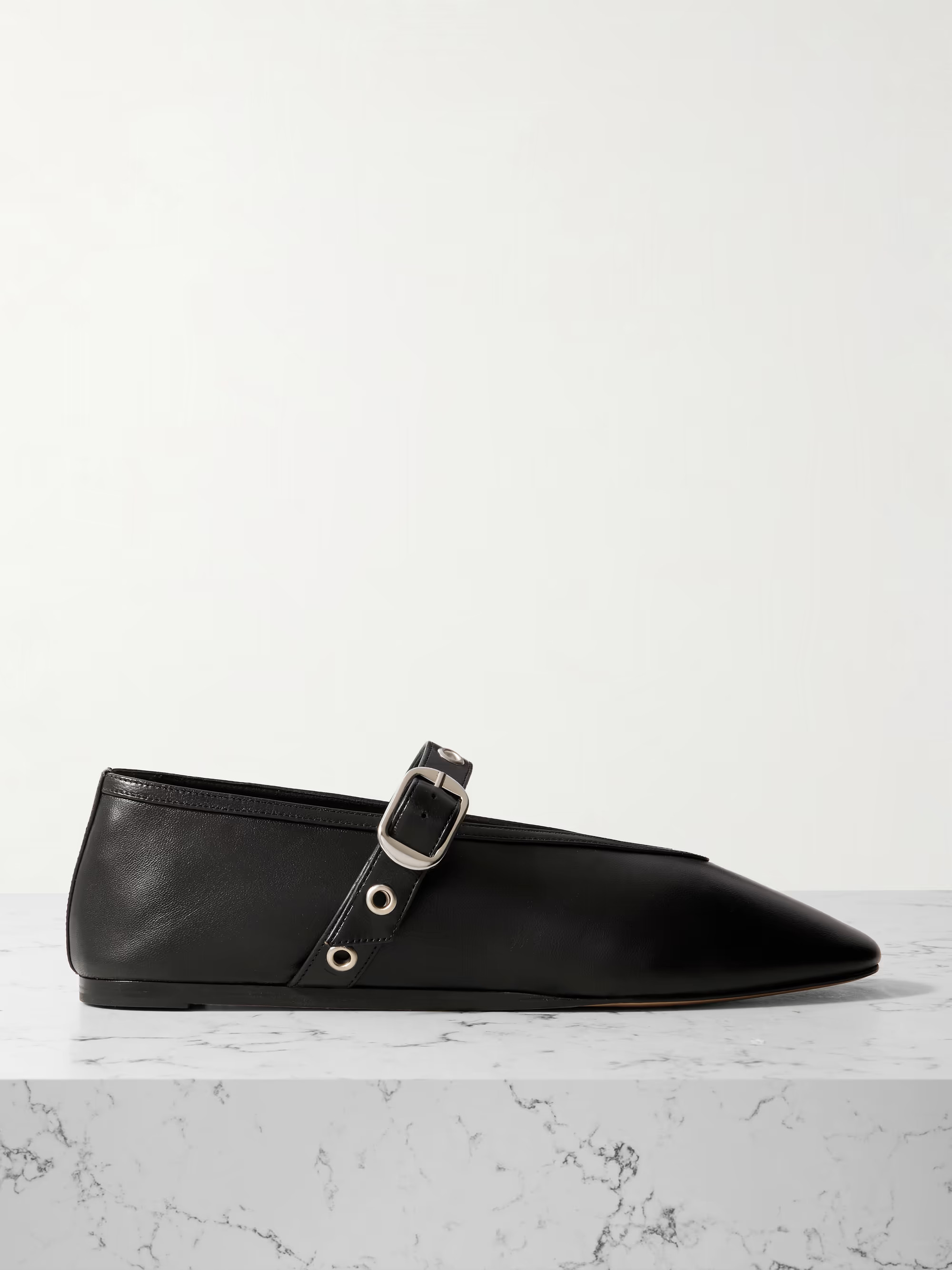 Stella eyelet-embellished leather Mary Jane ballet flats | NET-A-PORTER (UK & EU)