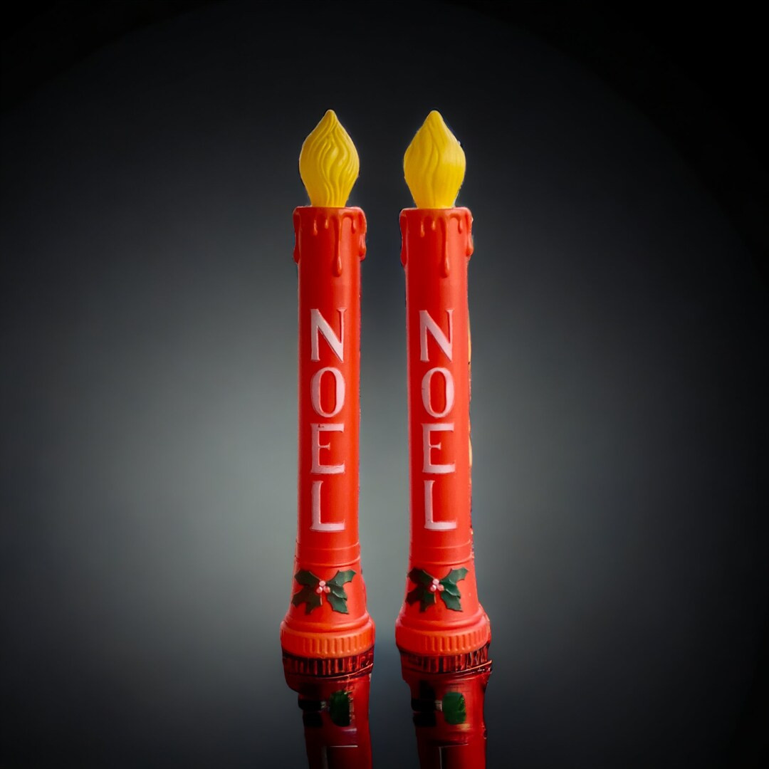 NOEL Candle Blowmold Set of 2 1980s Union Products - Etsy | Etsy (US)