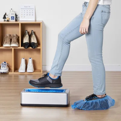Shoe Cover Dispenser Fits Up to US 11 with 100 Disposable Plastic Covers | Wayfair North America