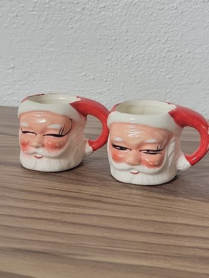 Vintage Santa Face Mini Mugs Set Of Three 1.75”  Japan  | eBay | eBay US
