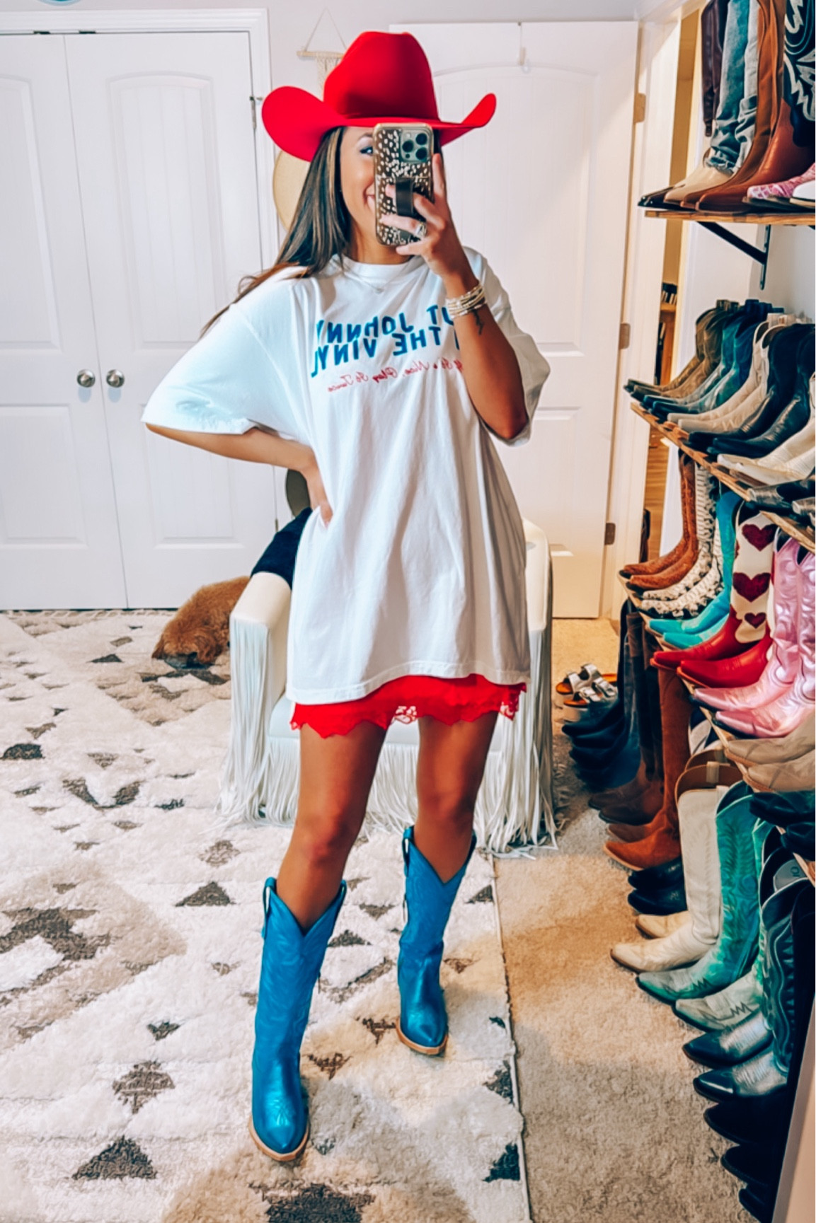 Red white and blue country concert outfit idea - how to style a tee - Nashville outfits 

#LTKFindsUnder100 #LTKFallSale #LTKFindsUnder50