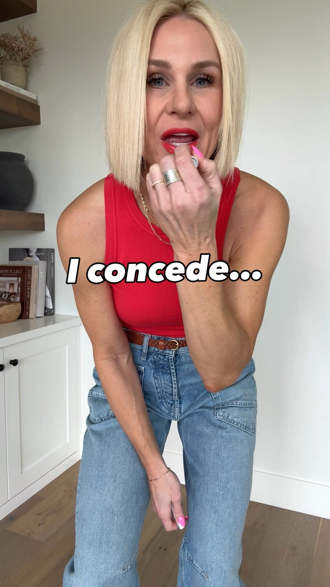 Three outfits. One $6 silk scarf.
The easiest way to try a trend without overcommitting — just tie it on your bag and go. 
Everything fits tts, except size down⬇️ in the jeans w/red tank & jeans with button down. Red tank is very fitted, so consider sizing up wearing size M/L.
I sized up on blue denim button down for a looser fit + we don’t want pulling buttons .

#LTKOver40 #LTKmomlife #LTKfitnessgoals