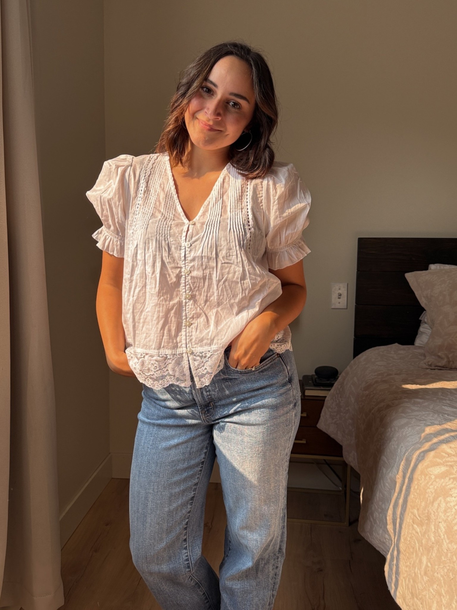 Love this dainty lace top from Abercrombie! Everything is on sale up to 30% off right now

#LTKfall #LTKsale #LTKstyletip