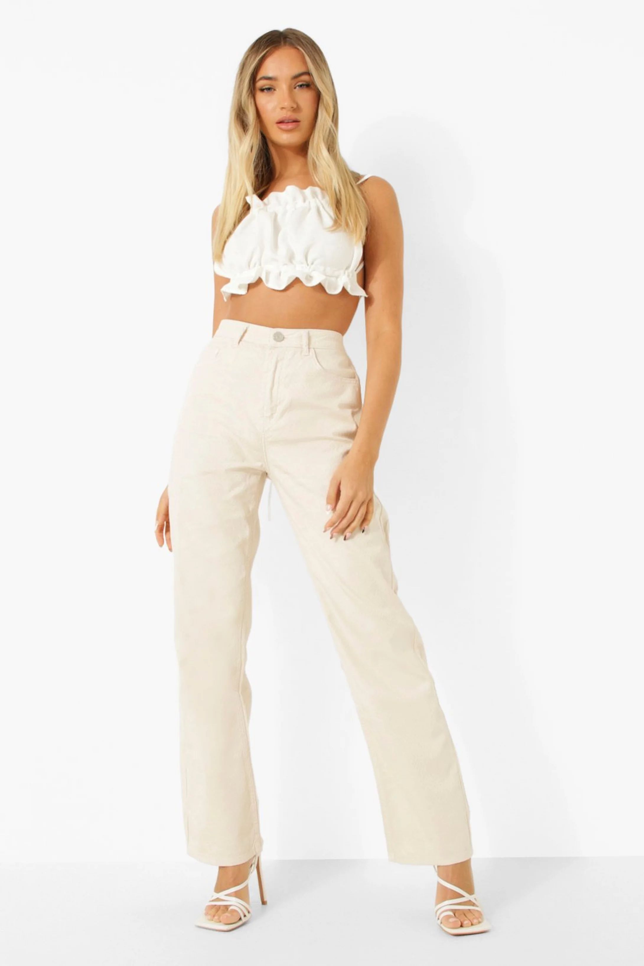 Jacquard Denim Boyfriend Jeans | Boohoo.com (US & CA)