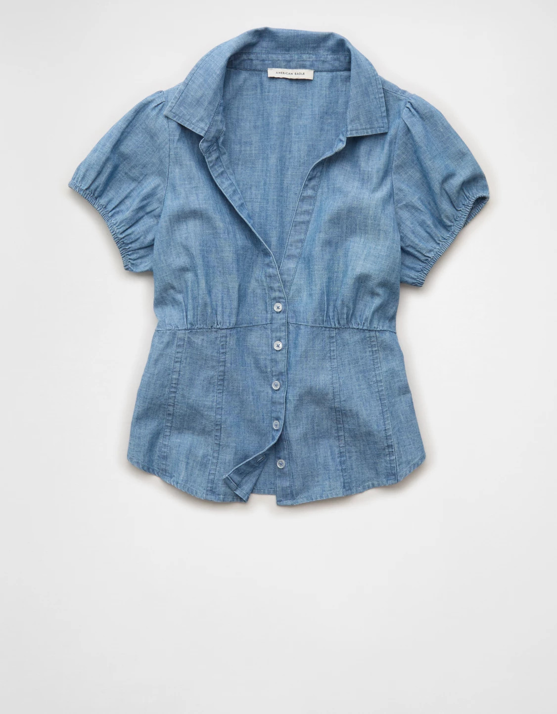 AE Short-Sleeve Button-Up Shirt | American Eagle Outfitters (US & CA)