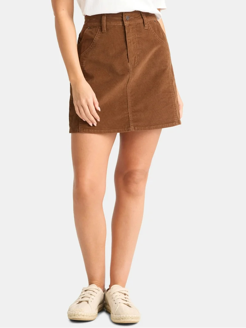 Time and Tru Women's Corduroy Mini Skirt, Sizes 0-20 - Walmart.com | Walmart (US)