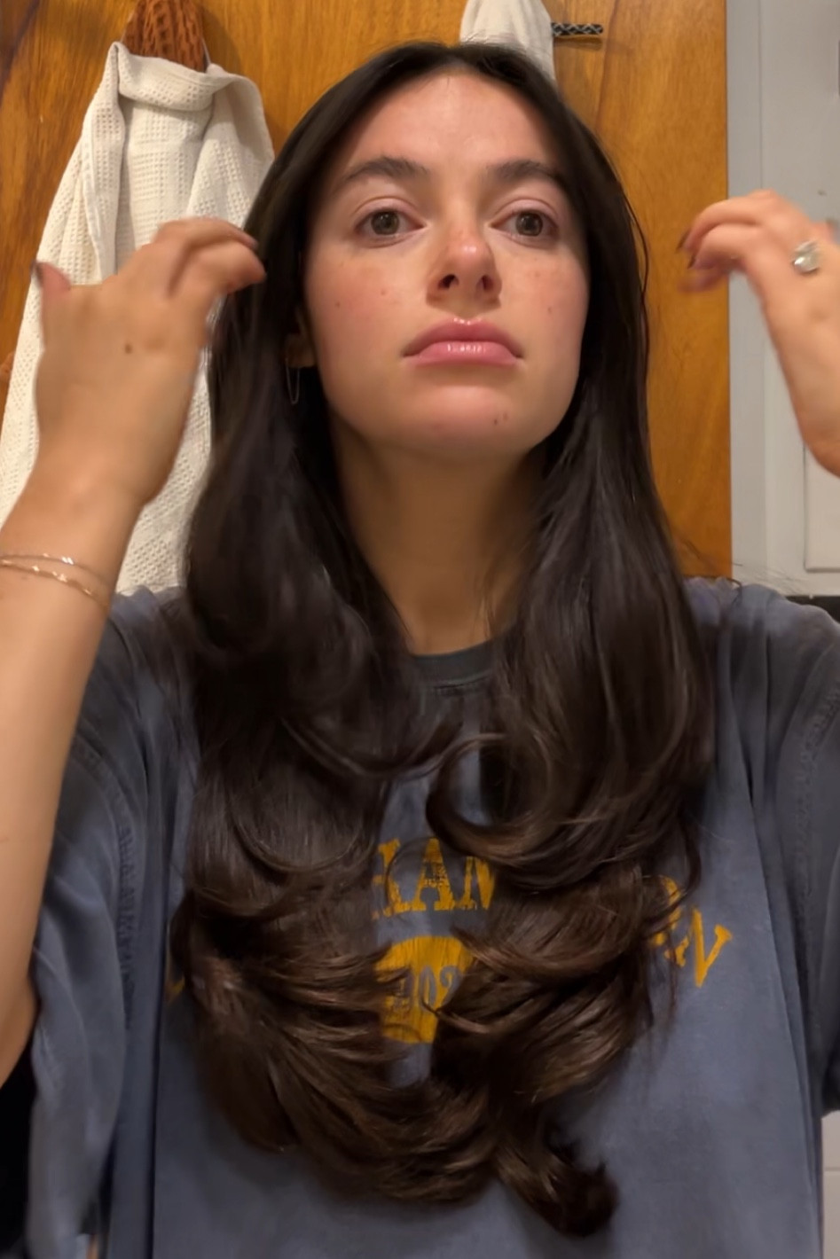 Thermal brush, hair oil/heat protectant, brunette dry shampoo 