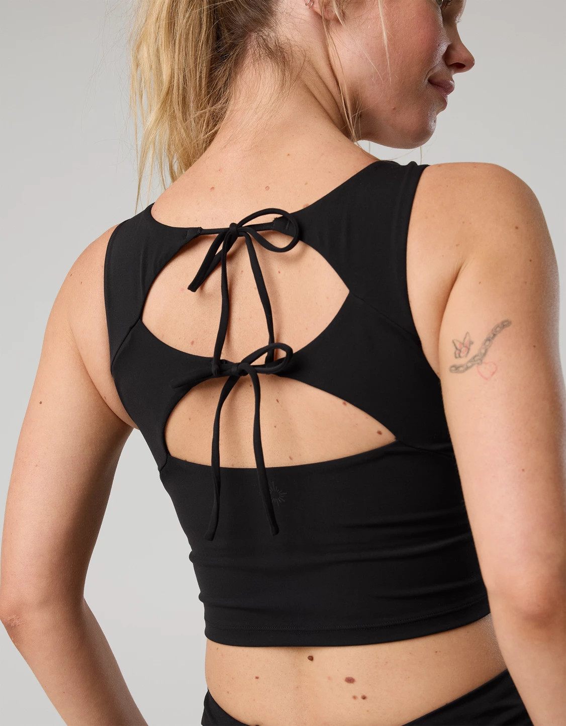 OFFLINE By Aerie Real Me XTRA Tie Back Longline Sports Bra | American Eagle Outfitters (US & CA)
