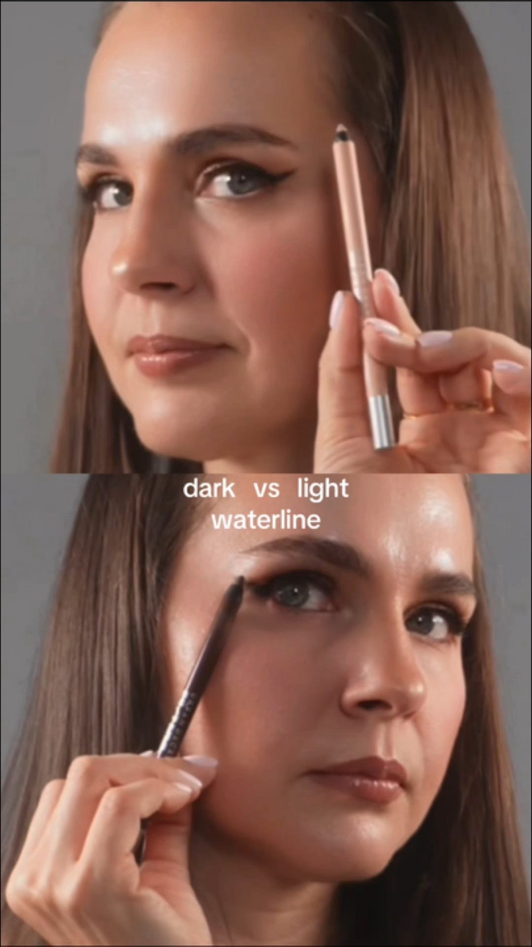 Dark vs light waterline! Using Urban Decay pencil in beige flag and whiskey-rich brown in matte

#LTKcanada #LTKbeauty