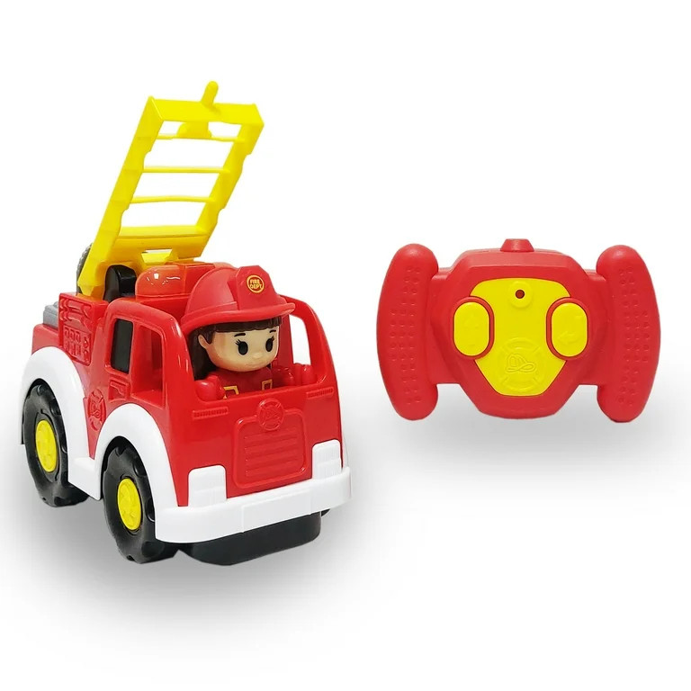 Kid Connection RC Fire Truck with Lights and Firefighter Figure, 2.4G, Ages 3+ | Walmart (US)