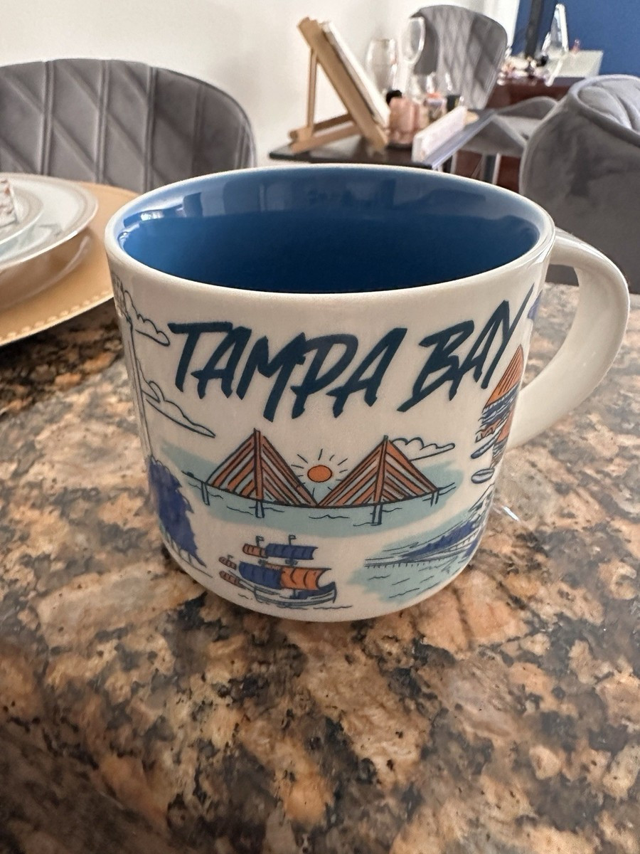 Starbucks Been There Series Tampa  Mug 14 oz Blue Interior No Box Excellent | eBay US