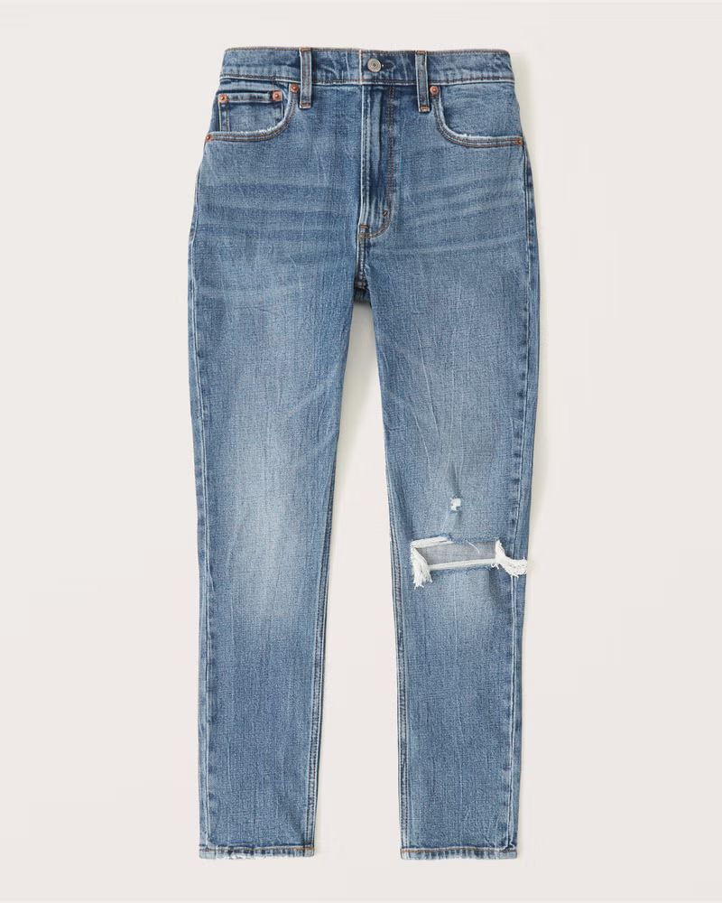 Women's Curve Love High Rise Skinny Jeans | Women's Bottoms | Abercrombie.com | Abercrombie & Fitch (US)