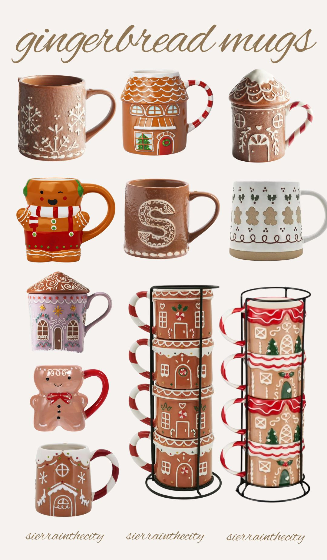 Gingerbread mugs. Gingerbread holiday decor. Christmas mugs.  

 #LTKHoliday #LTKSeasonal #LTKHome