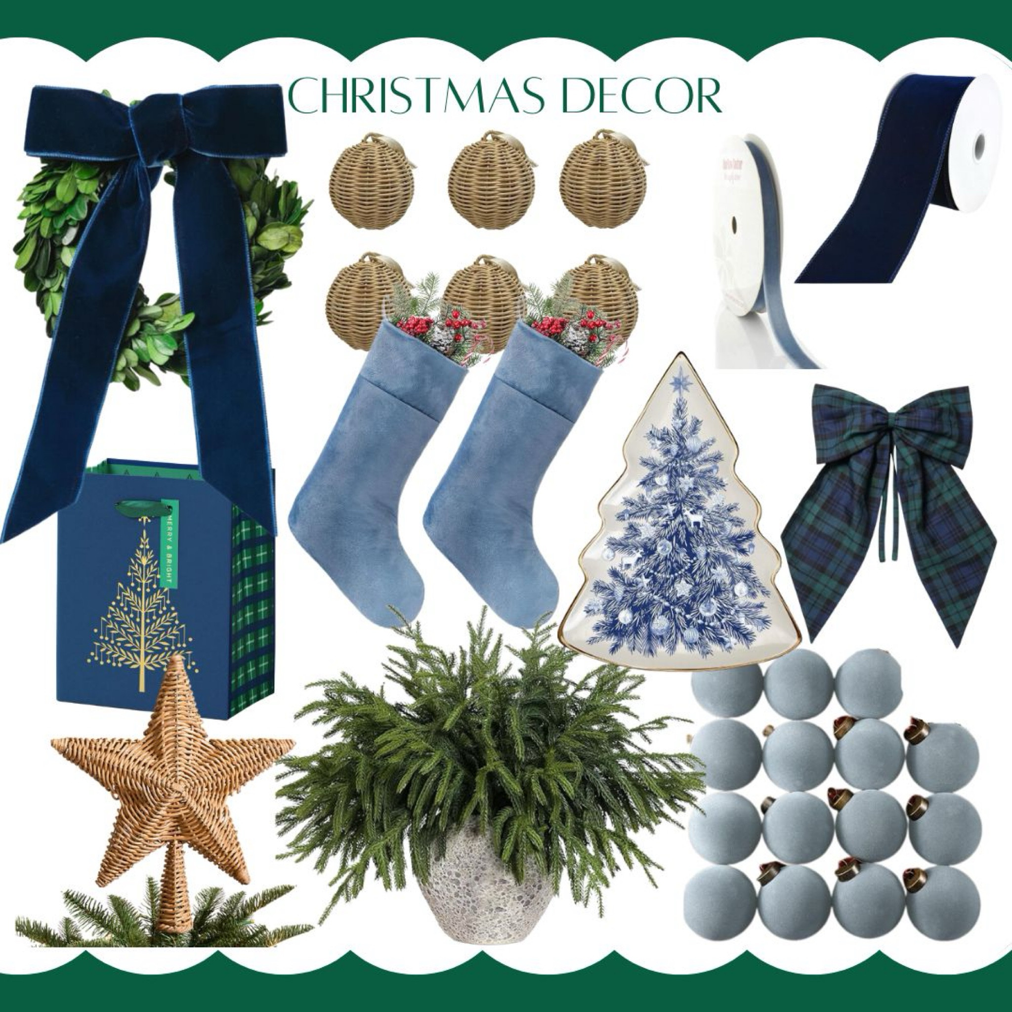 Blue Christmas decor. This is the vine I am going for this year!

#LTKHome #LTKHoliday #LTKFindsUnder100