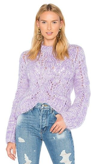 Ganni The Julliard Mohair Sweater in Pastel Lilac | Revolve Clothing