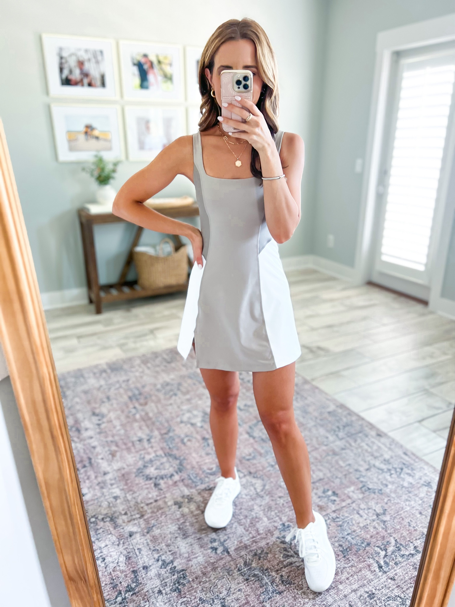 Abercrombie exercise dress. Abercrombie YPB dress. Lululemon strongfeel training shoes (TTS). Casual outfit. Travel outfit. Baseball mom. Weekend outfit. Athleisure. 

*Dress has adjustable straps + connected shorts with pocked for your phone. It’s lined with the ‘Sculpt Lux’ fabric and hold you in. Runs a little small - I sized up to XS based on reviews. 

#LTKshoecrush #LTKtravel #LTKfit