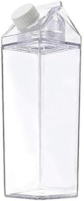 Corvelia 500ml/17Oz Cute Leakproof Clear Milk Carton Water Bottle Portable Drinkware for Outdoor ... | Amazon (US)