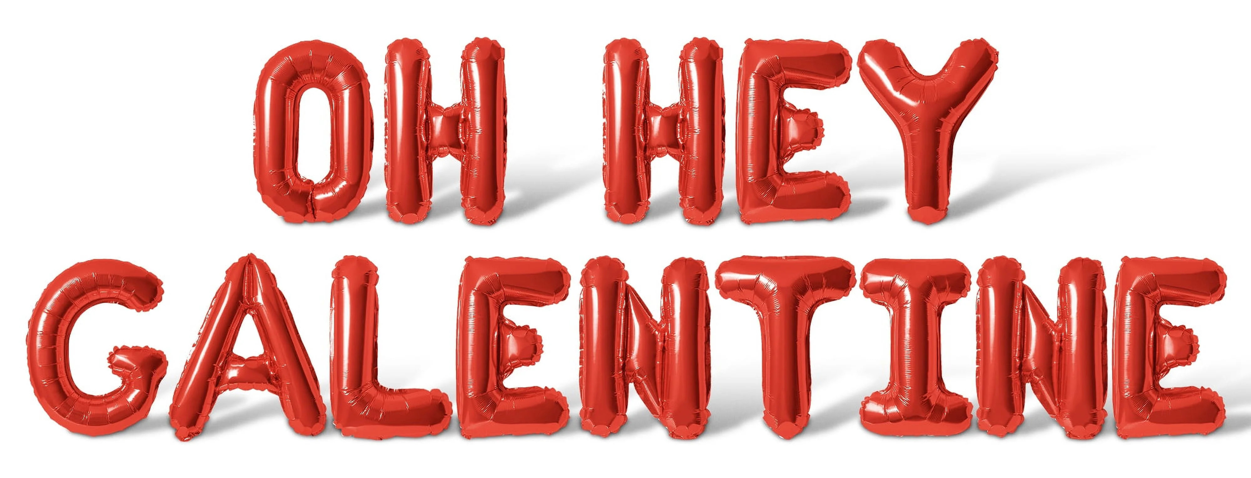 Letter Balloons - OH HEY GALENTINE 16" Inch Alphabet Letters Foil Mylar Balloon Galentines Day Pa... | Walmart (US)