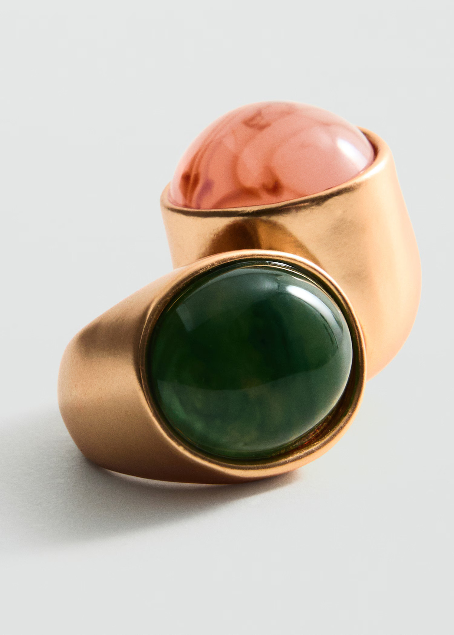 Set of 2 combined resin rings - Women | MANGO USA | Mango (US/MX/AU)