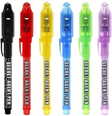 Invisible Ink Pen, MALEDEN Upgraded Spy Pen Invisible Ink Pen with UV Light Magic Marker for Secr... | Amazon (US)