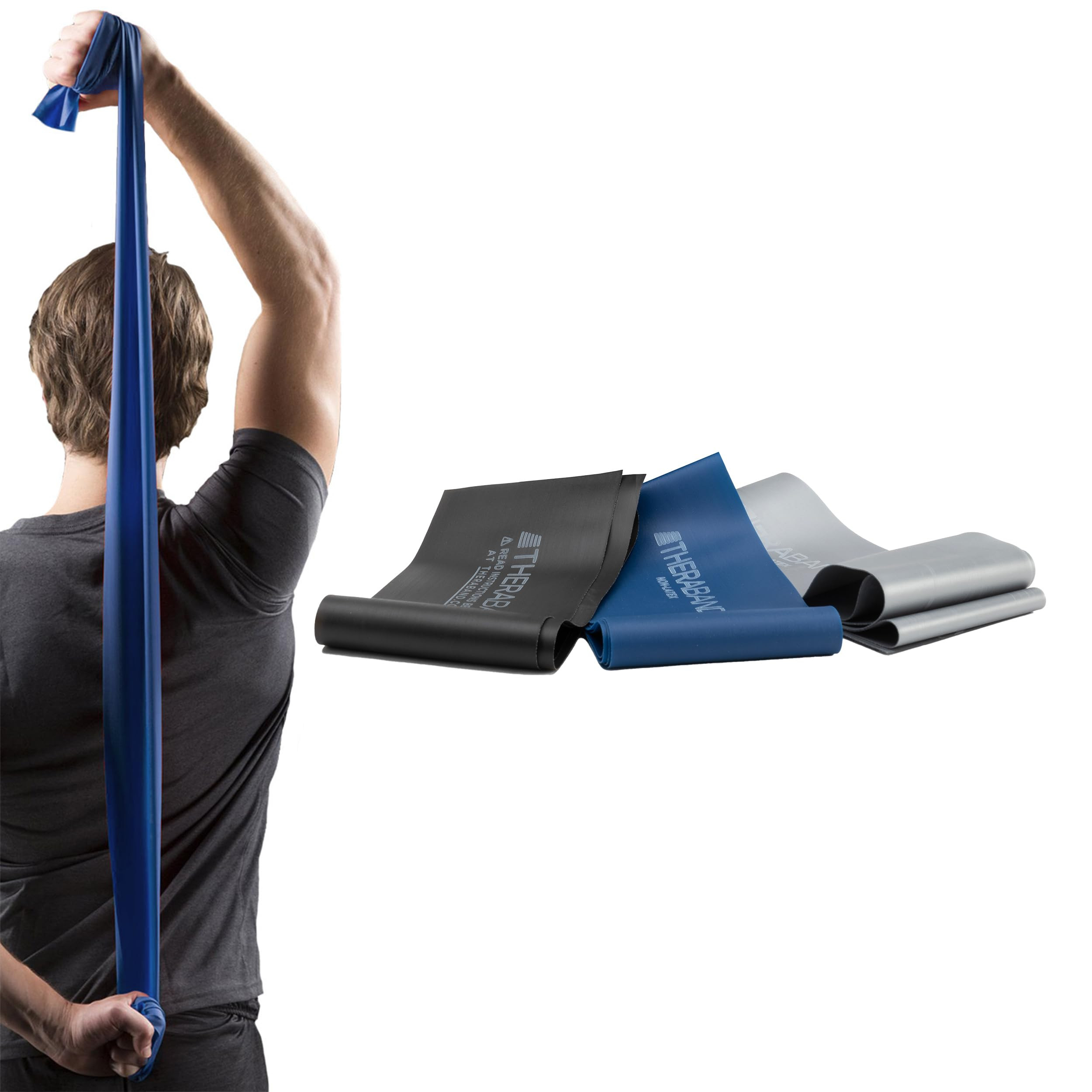 THERABAND Resistance Bands Set, Professional Elastic Band For Upper & Lower Body Exercise, Streng... | Amazon (US)