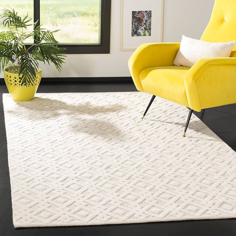 SAFAVIEH Vermont Collection Area Rug - 8' x 10', Ivory, Handmade Wool & Cotton, Ideal for High Tr... | Amazon (US)