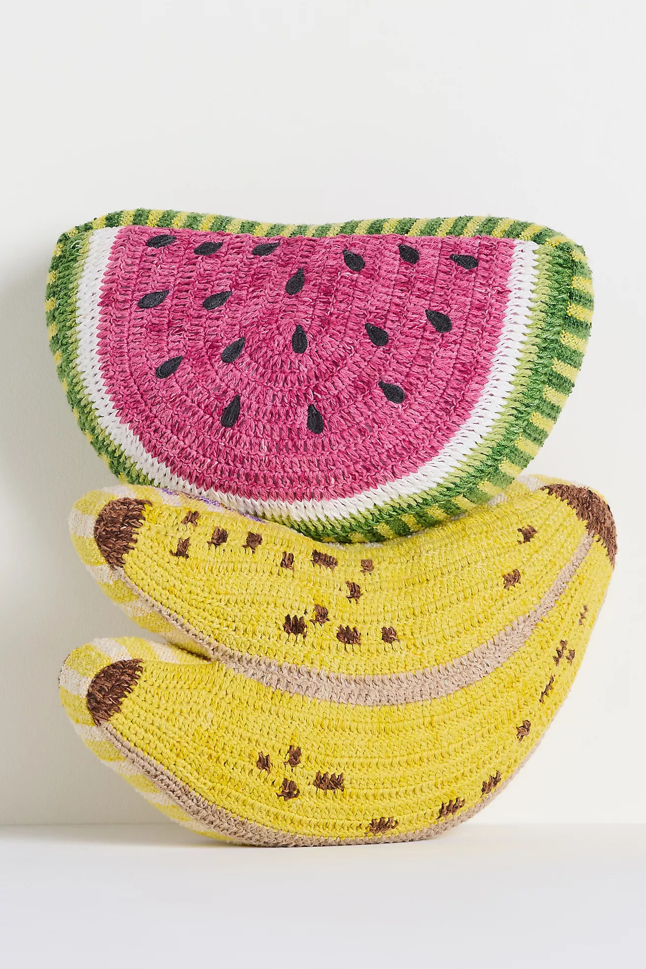 Grove Indoor/Outdoor Woven Fruit Shaped Pillow | Anthropologie (US)