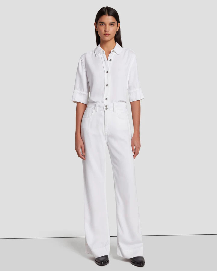 Tailorless Denim Lustre Modern Dojo in Brilliant White | 7 For All Mankind