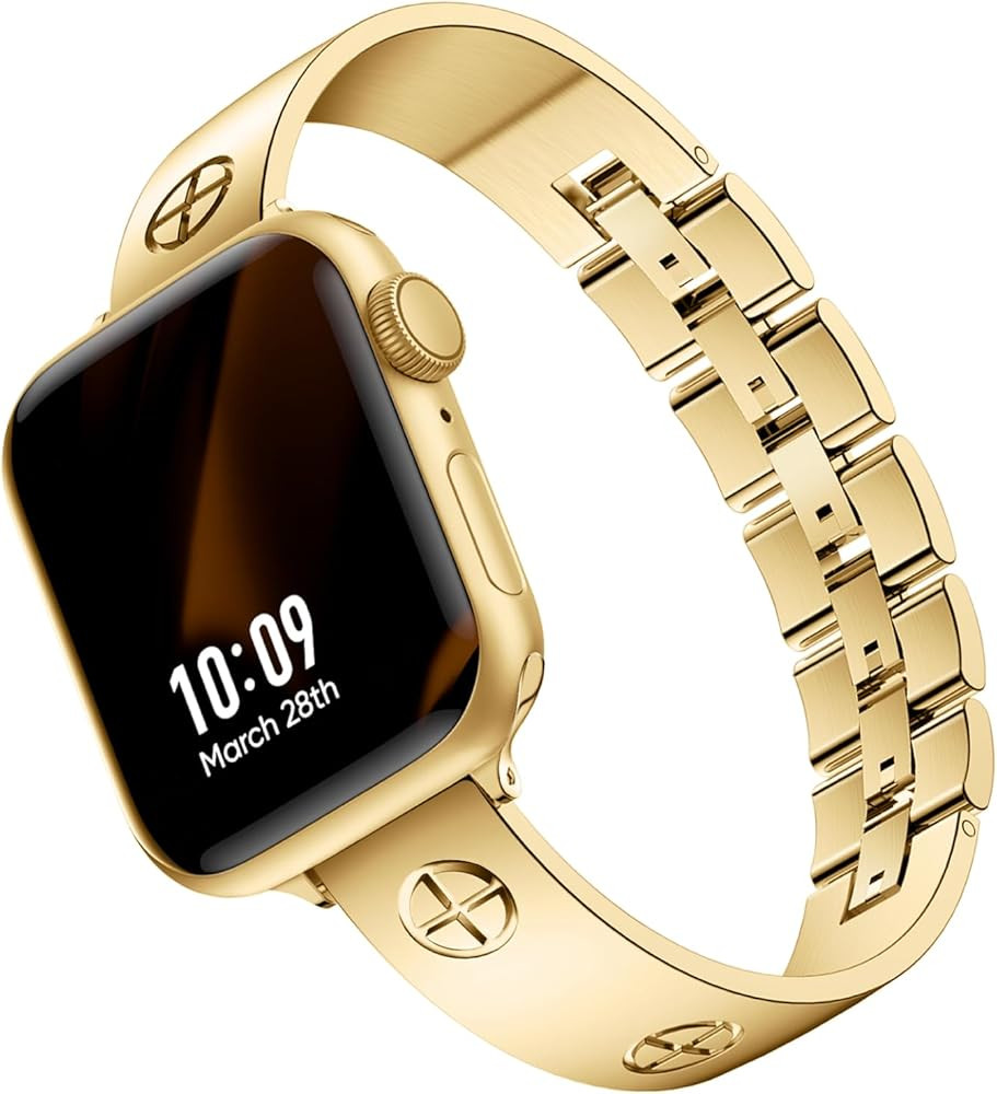 Missair Compatible with Apple Watch Band 38mm 40mm 41mm 44mm 42mm 45mm 49mm, Stainless Steel Meta... | Amazon (US)