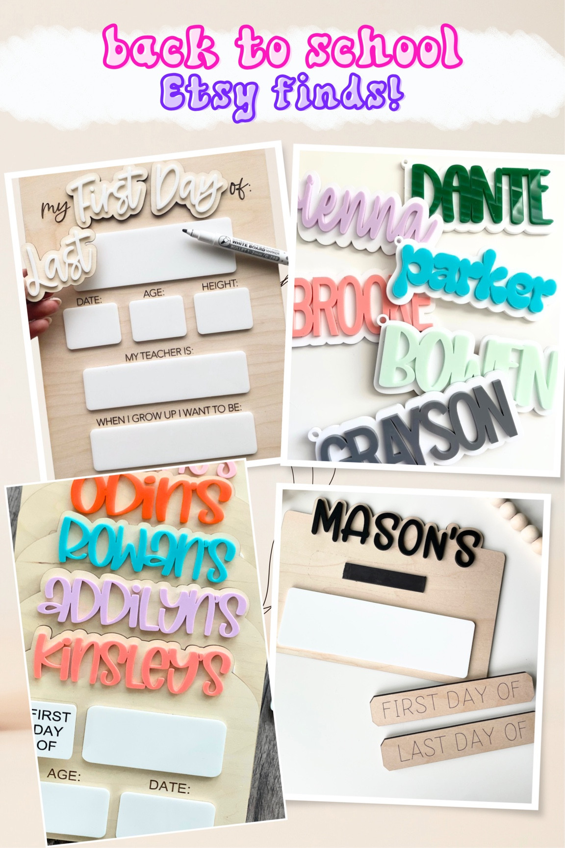 Back to school favorites from Etsy!

Back to school, Etsy, school, first day of school, first day, Etsy finds, school favorites, backpack tag, name tag, Etsy finds, last day of school, school items

#LTKBacktoSchool #LTKkids #LTKFind