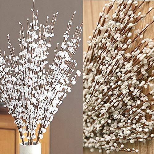 Wootkey 5 Pcs 30" Long Jasmine Artificial Flowers Faux Berries Fake Flower for Christmas New Year... | Amazon (US)