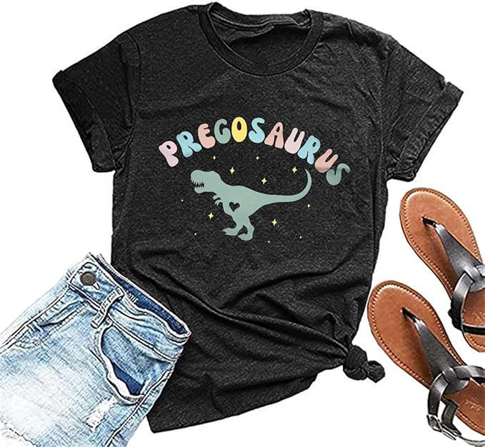 Sun's Out Bumps Out Shirt Women Maternity Pregnancy Funny Saying T-Shirt Summer Short Sleeve Casu... | Amazon (US)