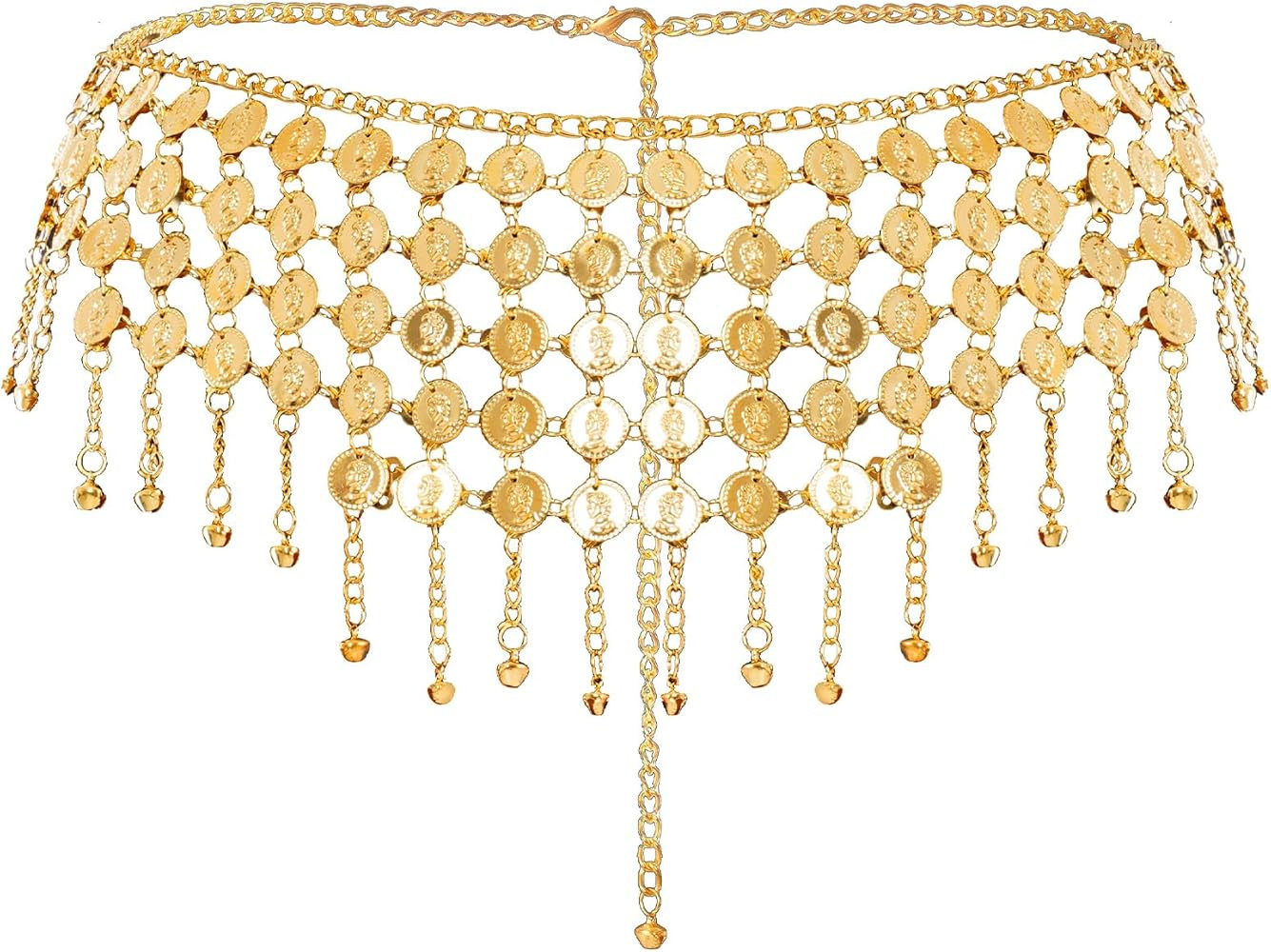 Coins Belly Dance Hip Scarf Belt Belly Dancing Coins Skirts Chain Belt for Bellydance Halloween C... | Amazon (US)