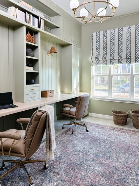 His and hers home office - paint color farrow and ball French grey

#LTKhome #LTKstyletip #LTKfamily