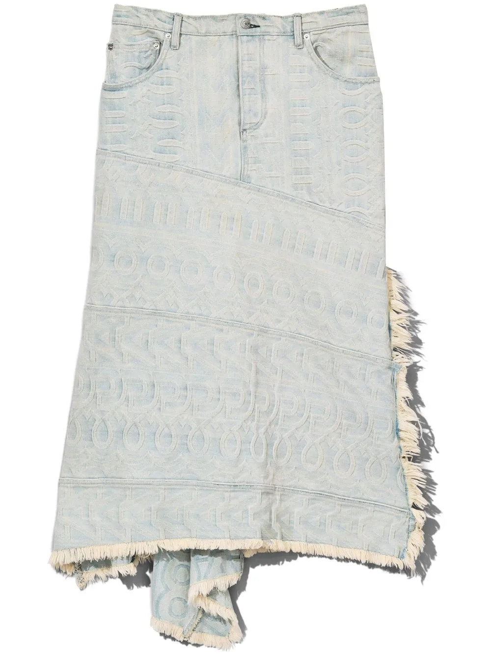 monogram-pattern denim skirt | Farfetch Global