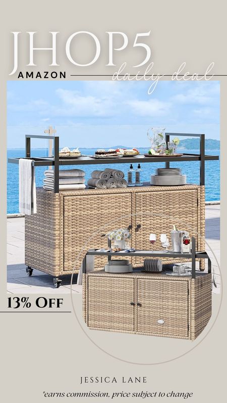 Amazon daily deal, save 13% on this gorgeous outdoor woven bar cart. Outdoor entertaining, outdoor bar cart, portable bar cart, outdoor furniture, patio furniture, Amazon home find

#LTKSeasonal #LTKsalealert #LTKhome