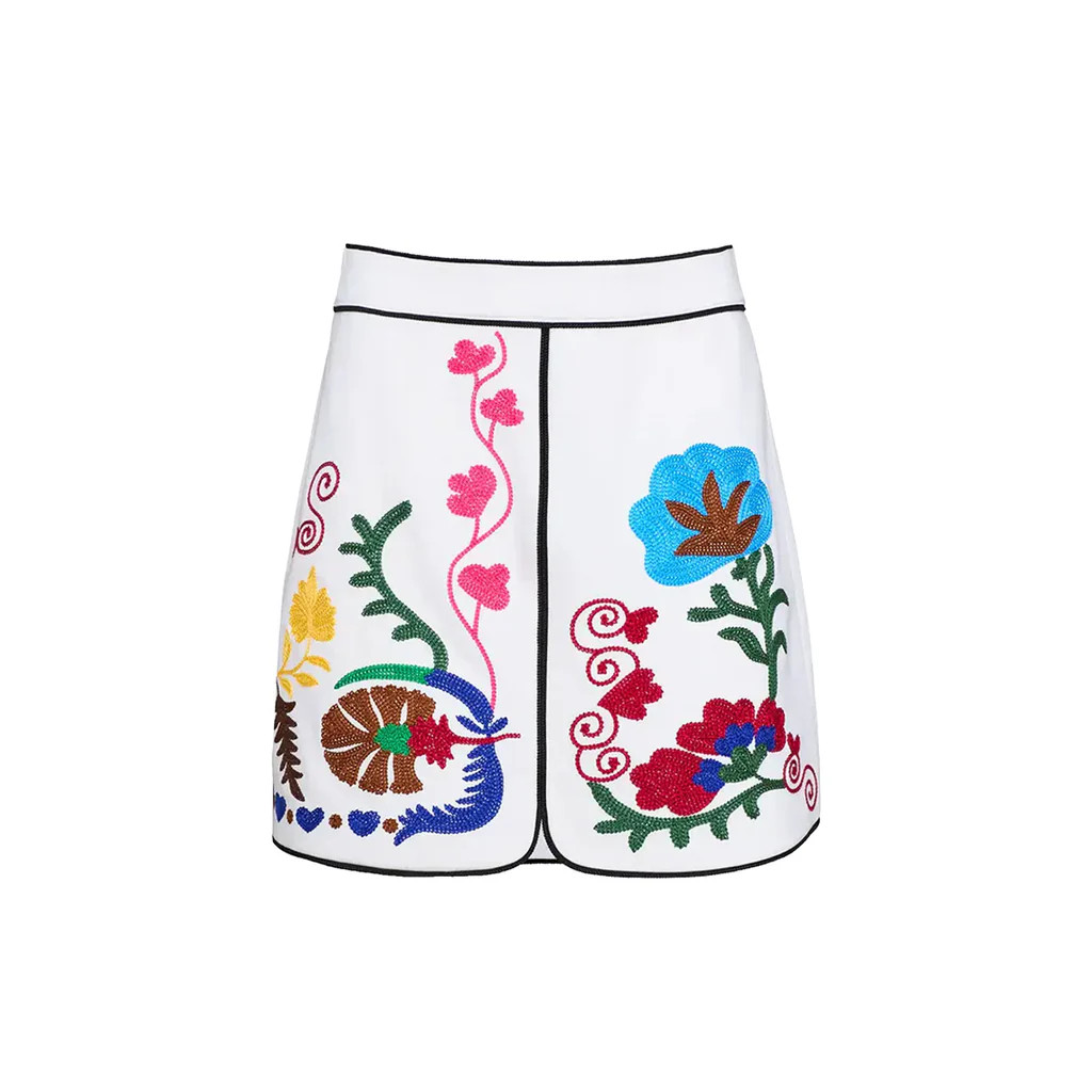 Dottie Mini Skirt in Stitchtopia | Over The Moon