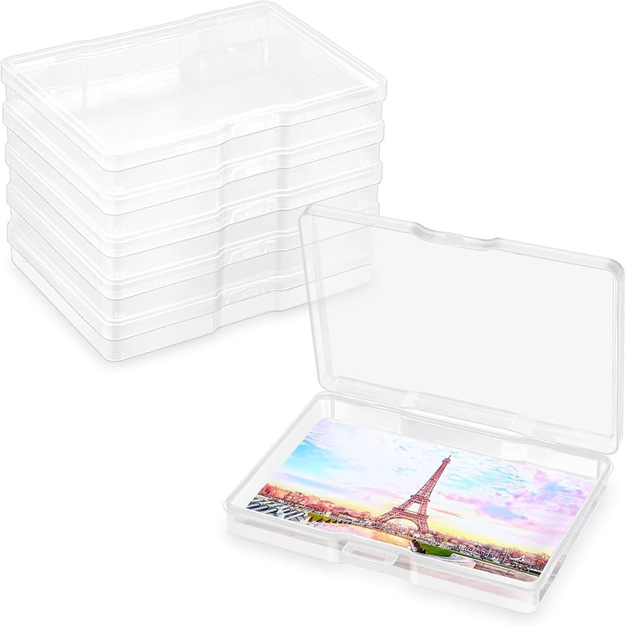 Amazon.com: FAAYUCK 5 x 7 Inches Photo Storage Box, 6 Pack Clear Large Photo Organizer Cases Phot... | Amazon (US)