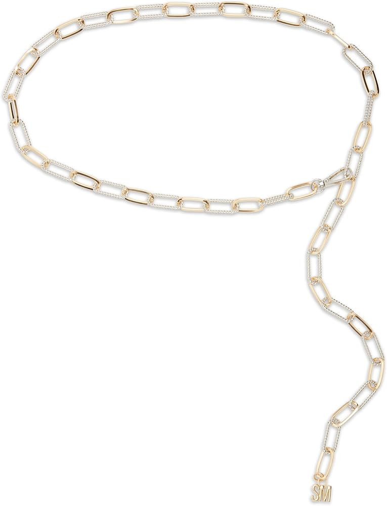Steve Madden Women's Women's Two-tone Paperclip Chain Belt | Amazon (US)