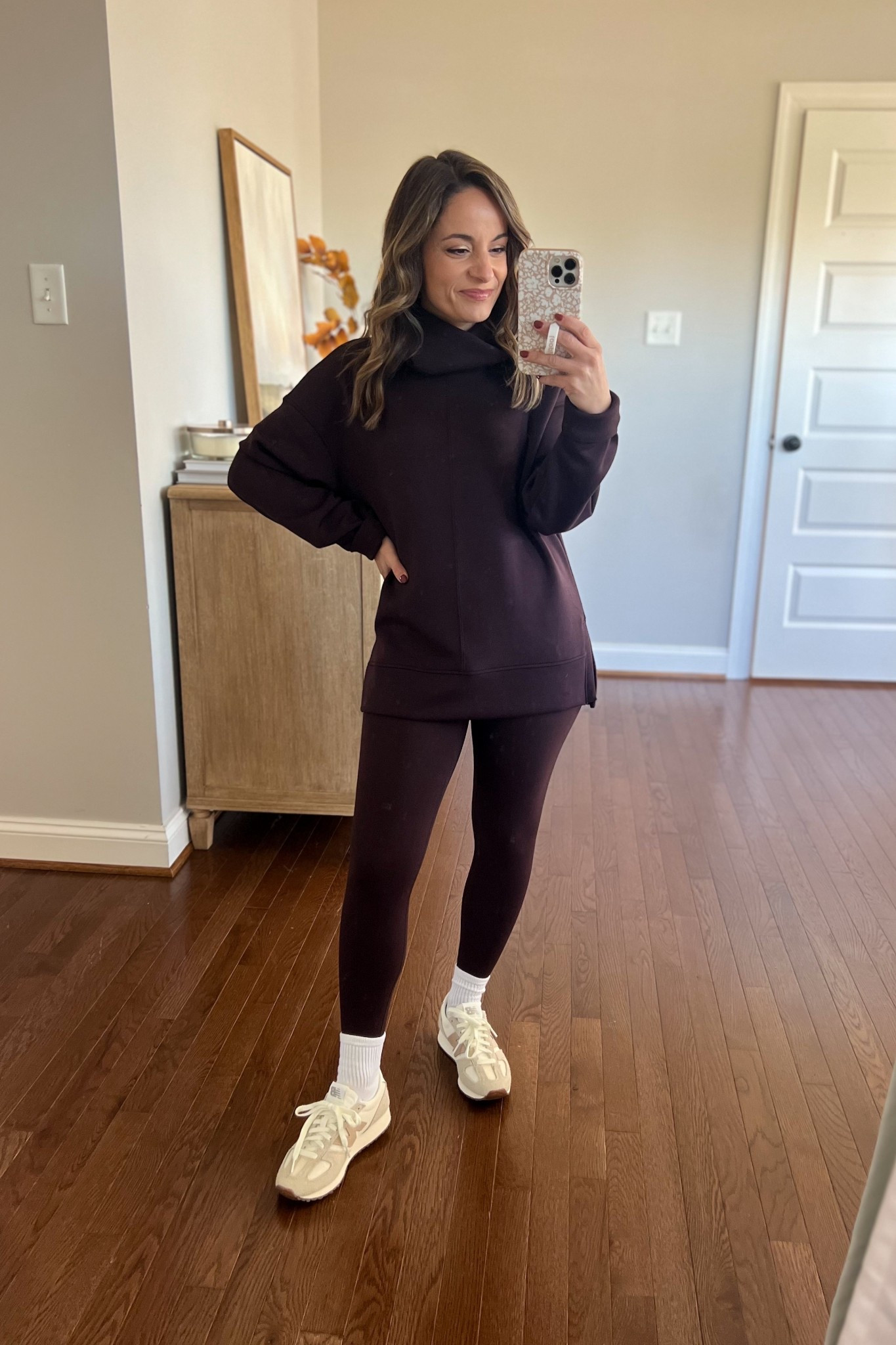 Love this gorgeous new color from @spanx #spanxpartner 

Use my code: PUMPSXSPANX for 15% off first purchase + free shipping, excluding sales

⅞ Booty Boost Leggings: XS - tts, the ⅞ length is a perfect full-length for me (leggings are restocking soon in this color, I’ll keep you posted!)
AirEssentials Tunic Turtleneck: XS - tts, this is the perfect length for wearing with leggings! 

Also linking another petite-friendly set I love in this new color. 


#LTKActive #LTKPetite