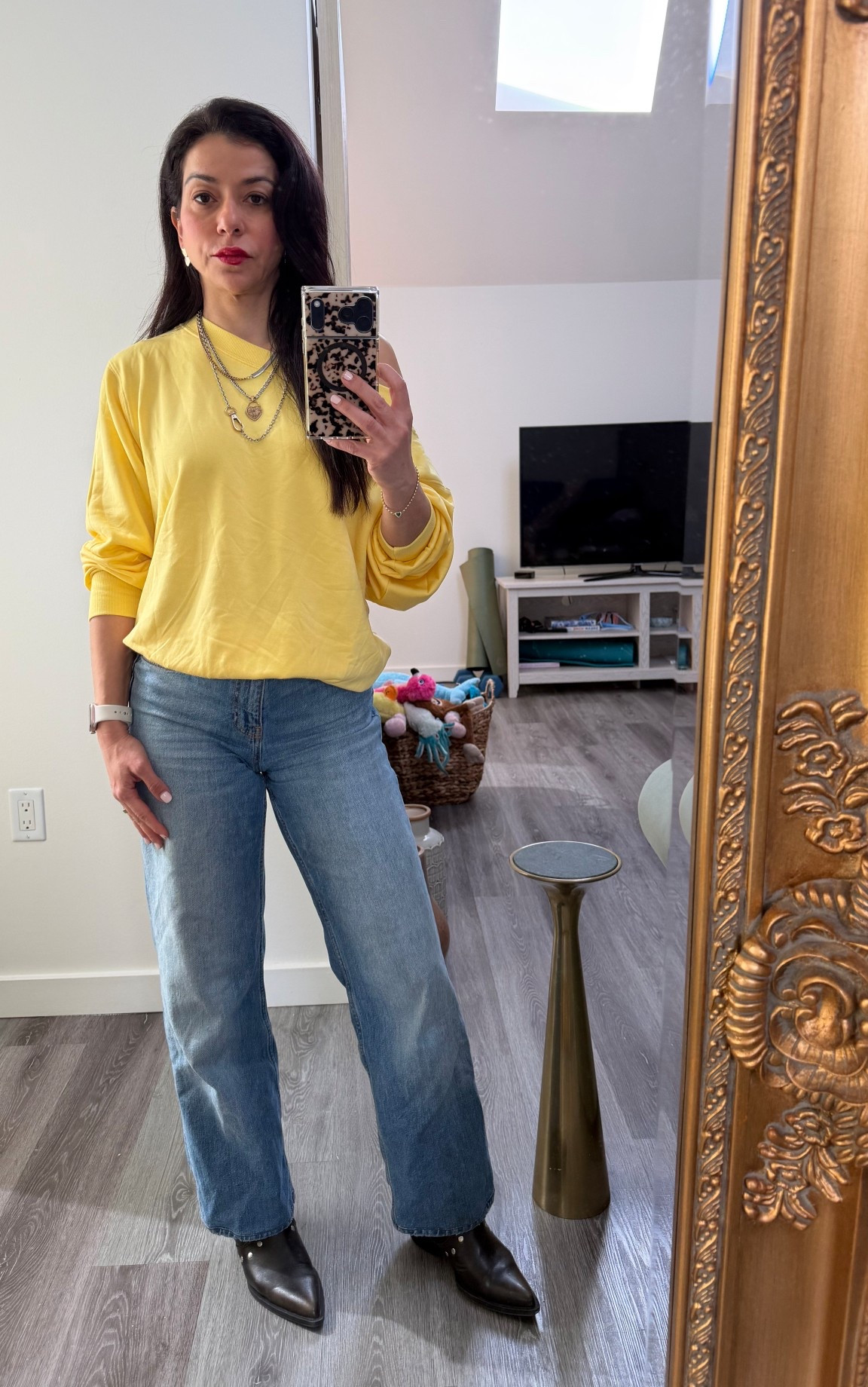Obsessed with this layered necklace from #freepeople and the super off off the shoulder yellow long sleeve that brings spring cheer🌺Linked to exact pieces 

#LTKSeasonal #LTKootd #LTKdayinmylife