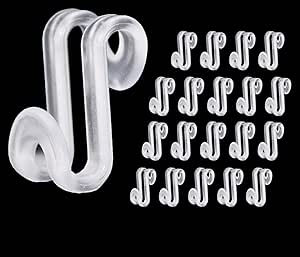 60 Pcs Clothes Hanger Connector Hooks, Mini Cascading Hanger Hooks for Velvet Huggable Hangers, W... | Amazon (US)