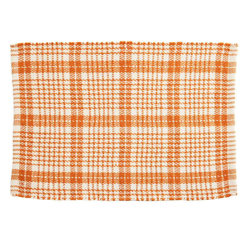 Orange Checked Layering Mat, 24x36 | At Home