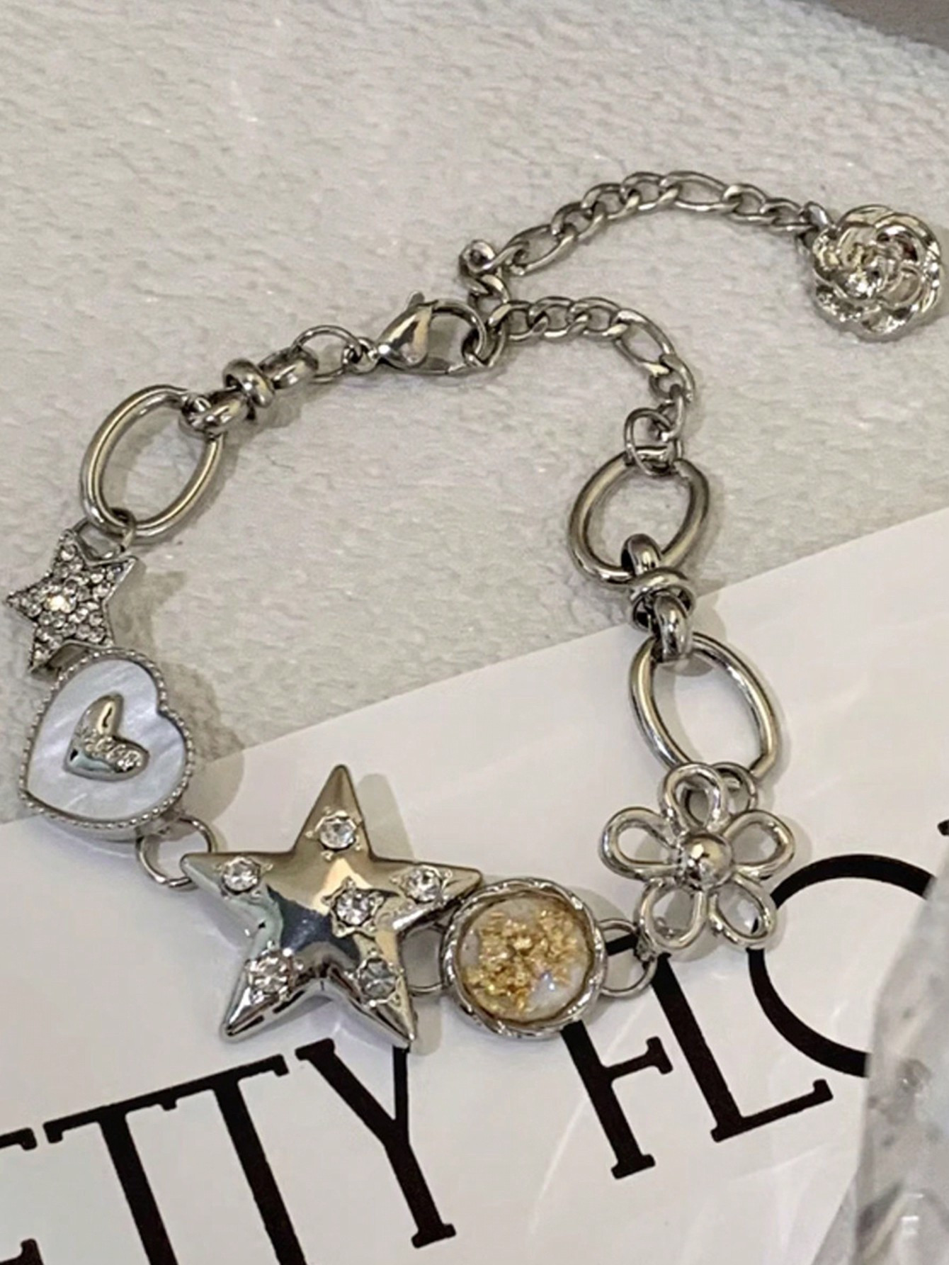 1Pc Beautiful Heart Star Chain Bracelet, All Matching Fairy Tales, Love, Y2K Jewelry, Daily Niche... | SHEIN