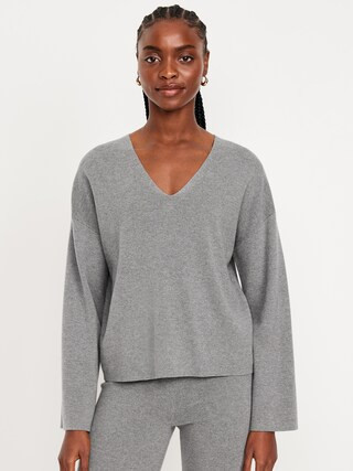 Bell-Sleeve V-Neck Sweater | Old Navy (US)